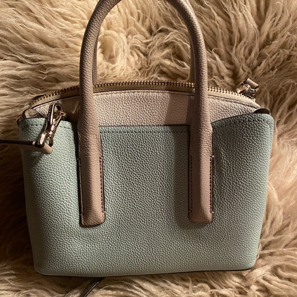 Kate Spade Mint and Taupe Leather Satchel - Picture 2 of 9